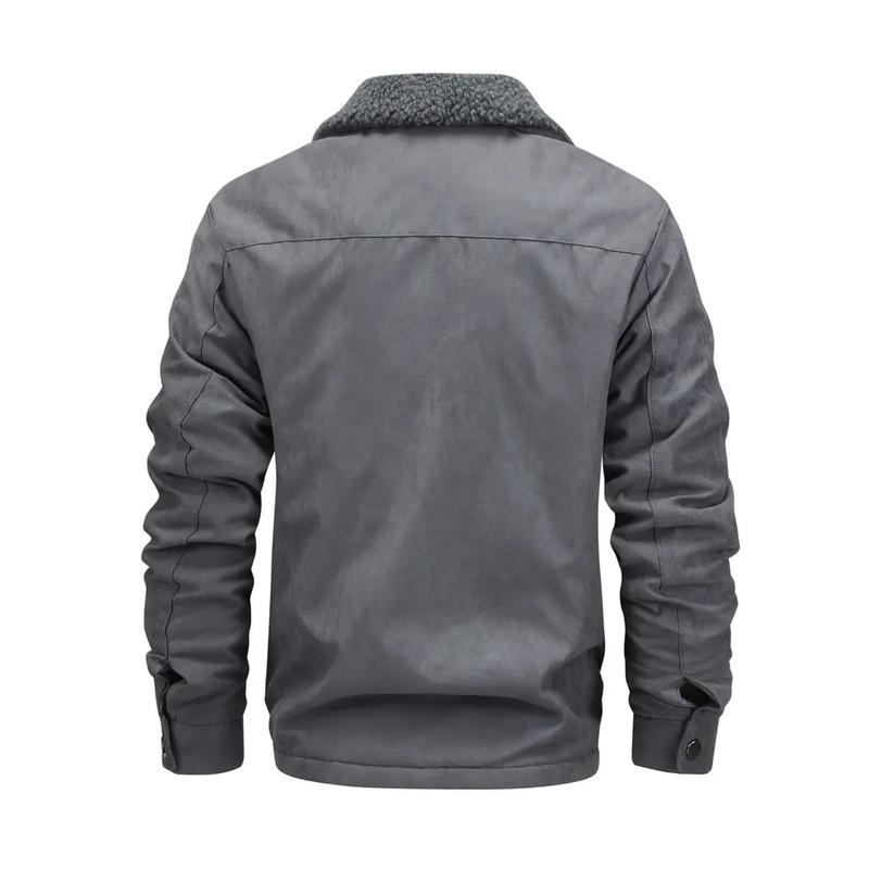 Heren Outdoorjack gevoerd met teddyfleece & reverskraag – Corvin
