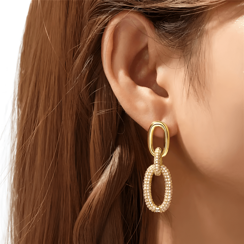 Luxury Sparkling Drop Earrings - Aurora