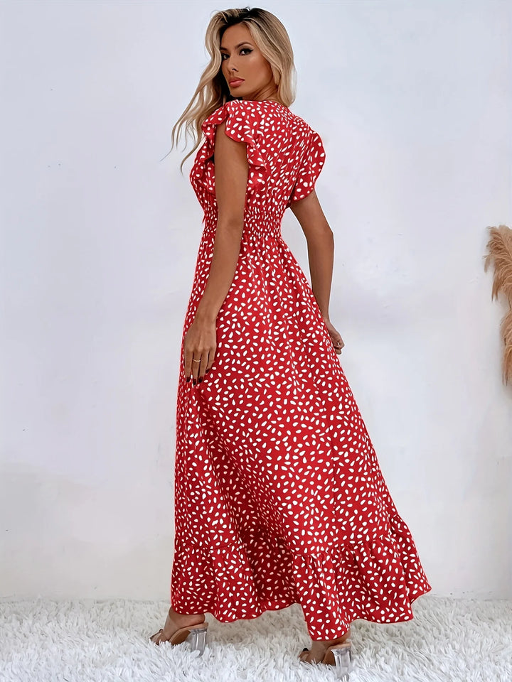 Sukienka Flora Print Ruches | Stylowa i Modna
