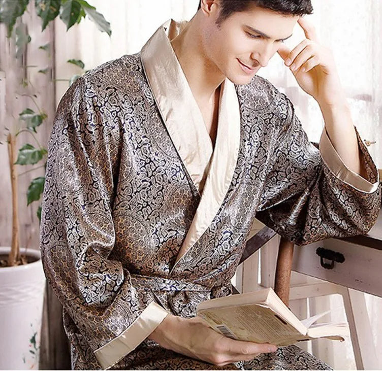 Sammy Jackson™ Satin Deluxe Robe | Trendy satin robe