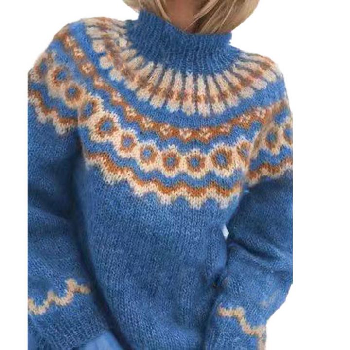 Retro dziergany sweter damski - Eloise
