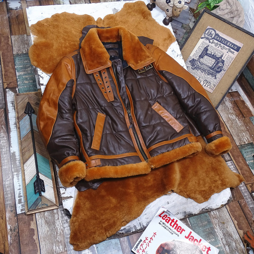 Sammy Jackson™ Milan Leather Aviator Jacket | Tough and warm leather jacket