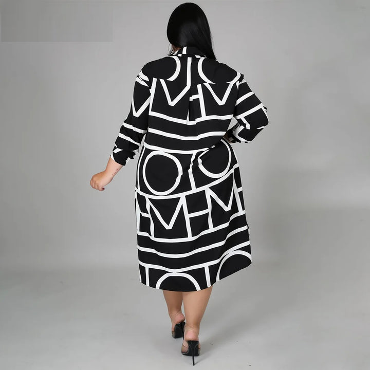 Sammy Jackson™ Georgia Plus-Size Jurk | Casual & Uniek