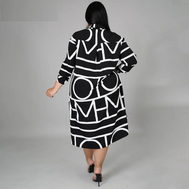 Sammy Jackson™ Georgia Plus-Size Jurk | Casual & Uniek
