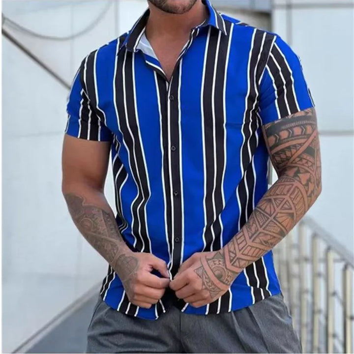 Sammy Jackson™ Koszulka Maurice | W Paski i Casualowa