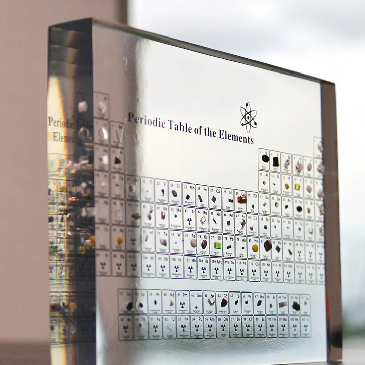 Illuminated Periodic Table with Real Elements - Elementa