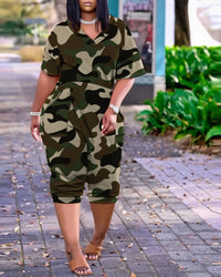 Sammy Jackson™ Aafke Plus Size Playsuit | Kleurrijk & Stijlvol