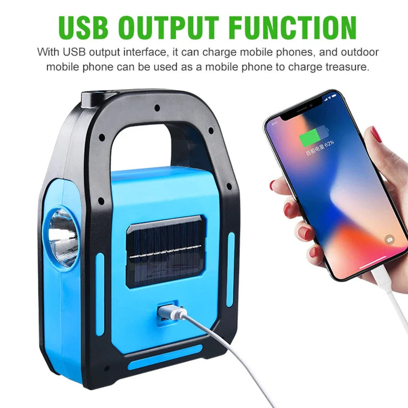 Rechargeable USB Camping Lantern with Power Bank - SolarGlow