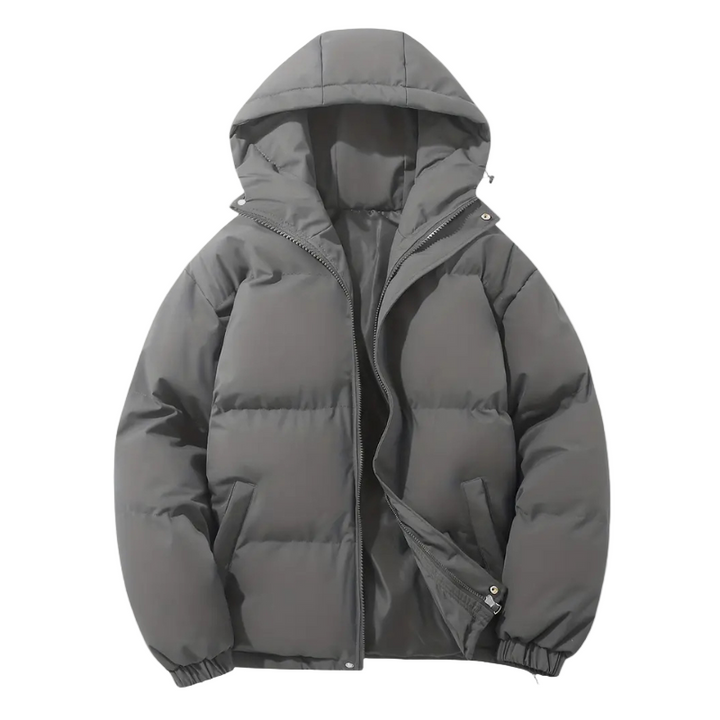 Padded men's puffer jacket with hood – Elias