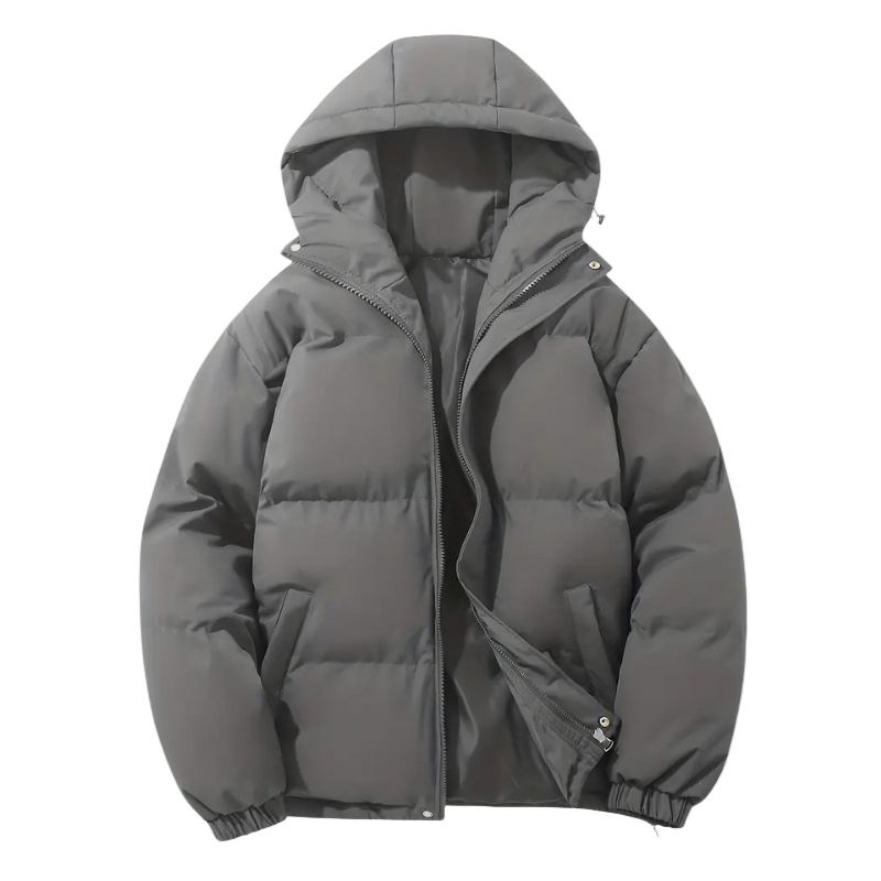 Padded men's puffer jacket with hood – Elias