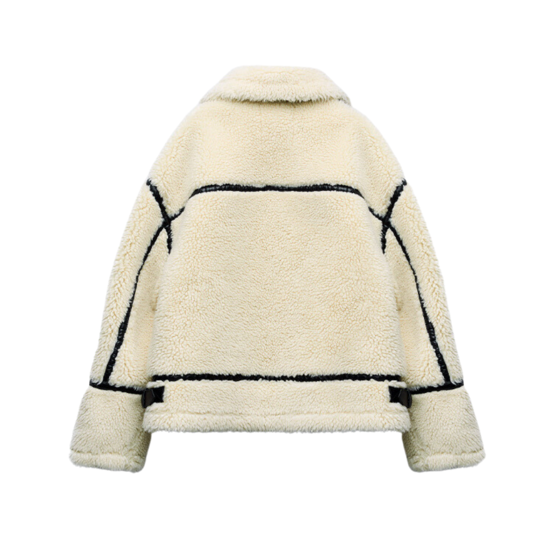 Teddy Pilot Jacket - Dilara | Trendy, Warm, Oversized & Stylish!