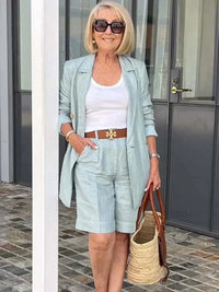Trendy Women's Linen Summer Set – Camille