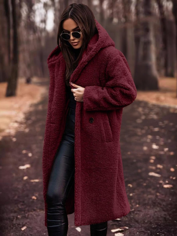 Women's trench coat with belt & double button closure – Clara