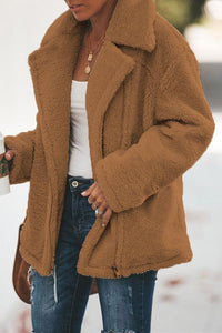 Trendy Jacket with Stand-up Collar and Zipper - Amara