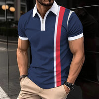 Sammy Jackson™ Boris Polo w Dużym Rozmiarze | W Paski i Stylowy