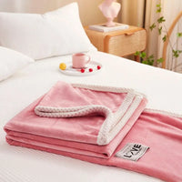 Pink Flannel Fleece Blanket - BlushCozy