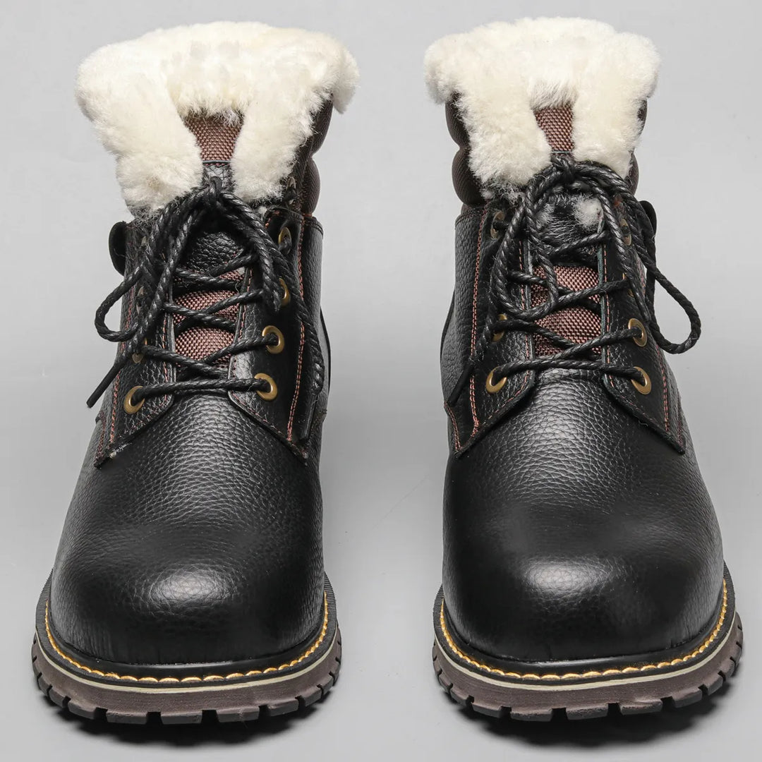 Sammy Jackson™ Leren Winterlaarzen | Met heerlijk warme wollen voering