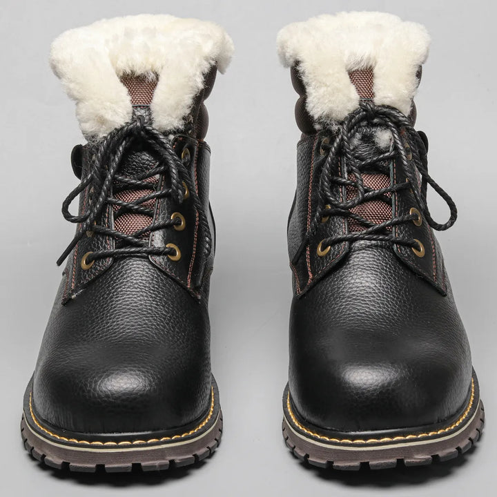 Sammy Jackson™ Leren Winterlaarzen | Met heerlijk warme wollen voering