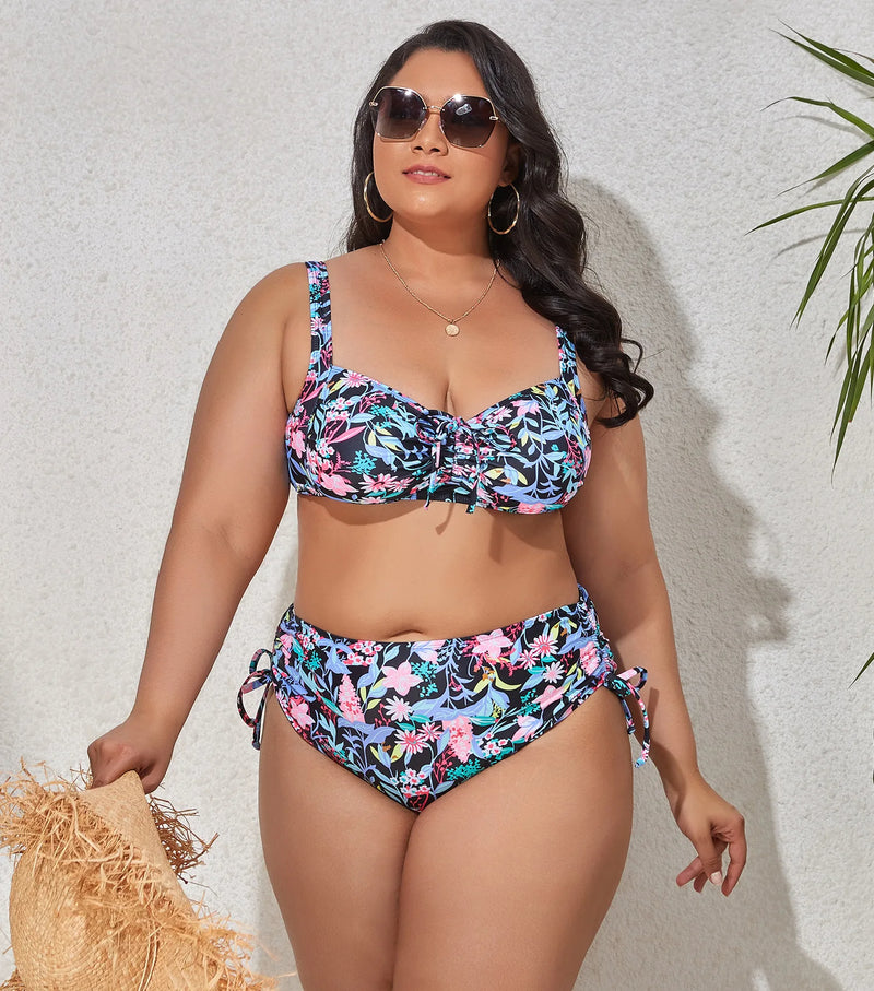 Sammy Jackson™ Adele Plus-Size Bikini | Kleurrijk & Stijlvol