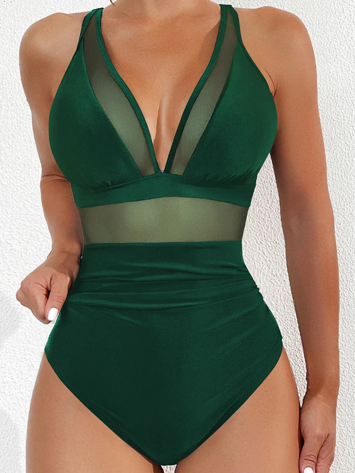 Women's swimsuit with mesh and push-up effect – Chiara
