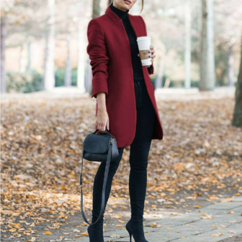 Dames Winterjas met Staande Kraag en Tijdloos Design - Reginel