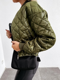 Quilted Women's Bomber Jacket with Pockets – Marisa