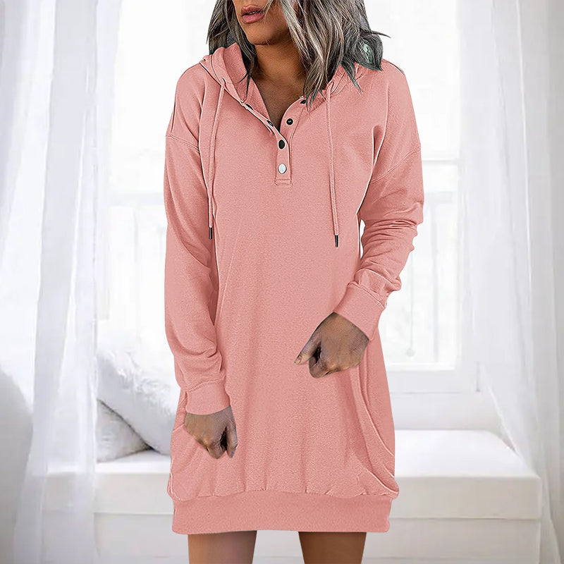 Minimalist Long Women's Hoodie – Valeria