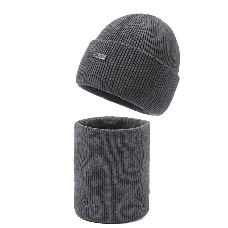 Sammy Jackson™ Wool Beanie Set | Chill knitted men's hat and scarf