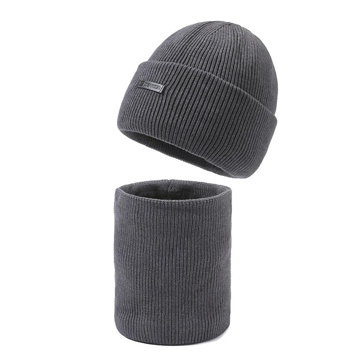 Sammy Jackson™ Wool Beanie Set | Chill knitted men's hat and scarf