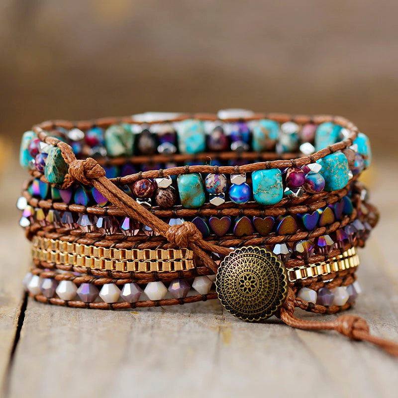 Jaspis & Onyx Bohemian Apple Watch Bandje - Lyra