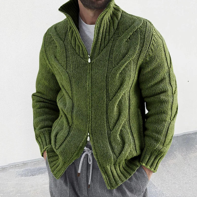 Sammy Jackson™ Sven Vest | Knitted vest with high collar and zipper