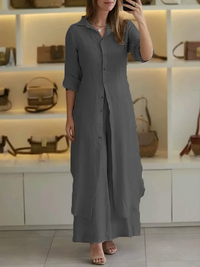 Two-piece women's summer set made of linen – Amaya