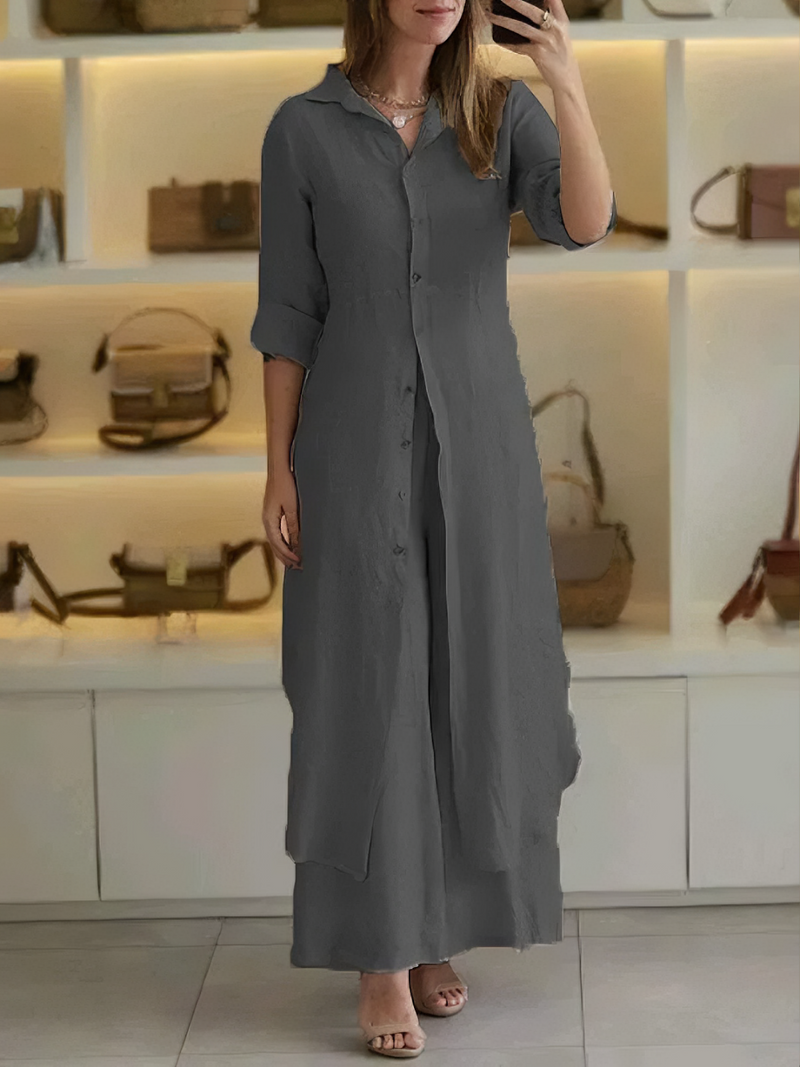 Two-piece women's summer set made of linen – Amaya