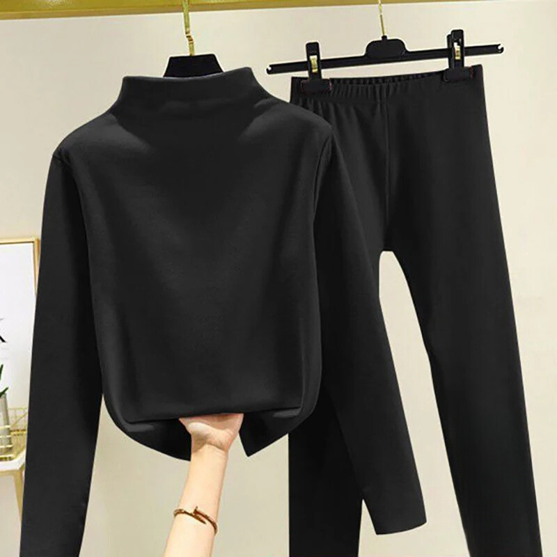 Tweedelige Dames Winter Set met Fleece Pullover en Broek – Eva
