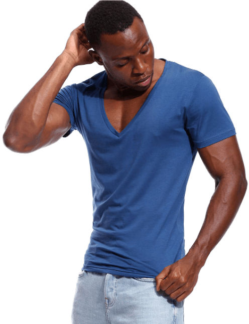 Casual and figure-flattering men's V-neck T-shirt – Jonas