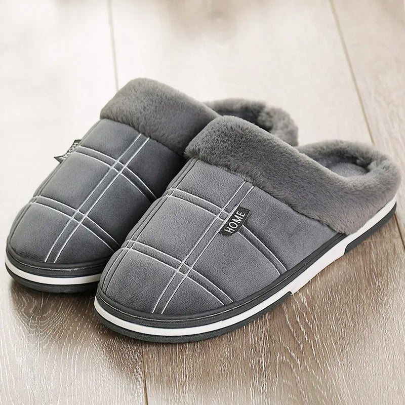 Sammy Jackson™ Check Instappers | Fluweelzachte geruite pantoffels