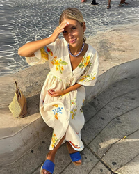 Oversized V-hals Zomerkleed – Amara