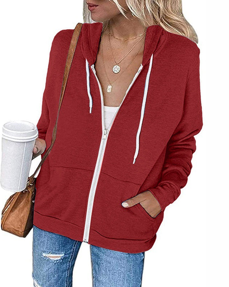 Solid Women's Cardigan with Pockets - Emma