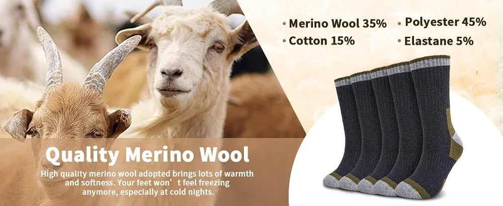 Sammy Jackson™ WinterSnug Skarpety | Wygodne skarpety z wełny merynosów