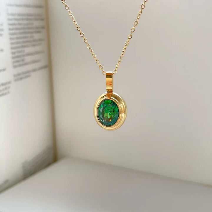 Vintage Gemstone Necklace - Celeste