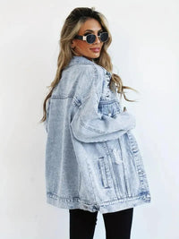 Waterproof & Lined Oversized Women's Denim Jacket – Talia