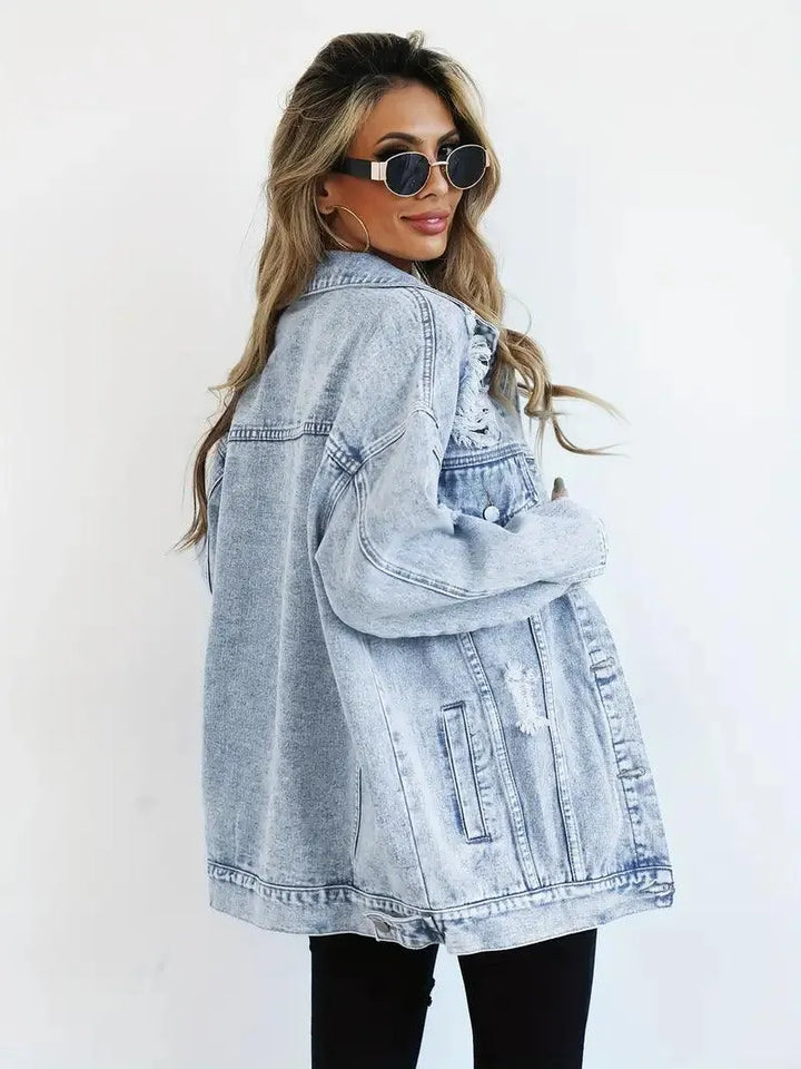 Waterproof & Lined Oversized Women's Denim Jacket – Talia
