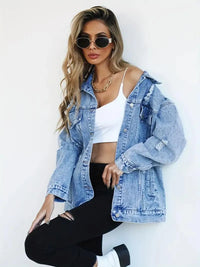Waterproof & Lined Oversized Women's Denim Jacket – Talia
