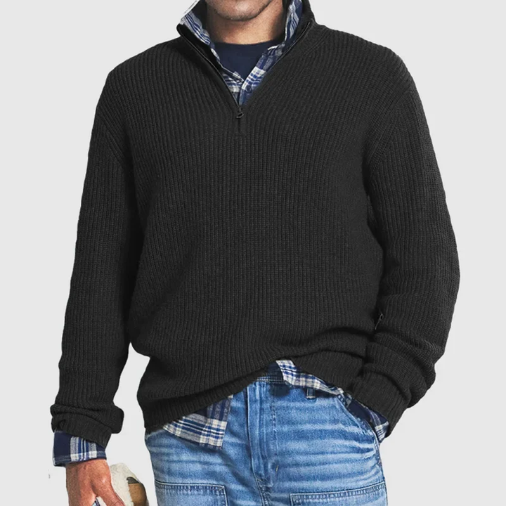 Casual Men's Sweater with Zipper - Max