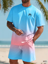 Trendsetting men's summer set with T-shirt and shorts - CoolFlex