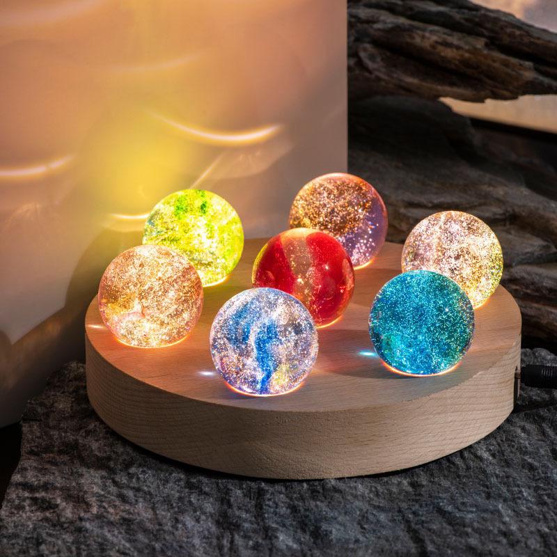 Luminous Cosmic Crystals - AstroGlow Orbs