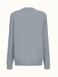 Effen Gebreid Vest met Knoopsluiting en Zakken - Olivia
