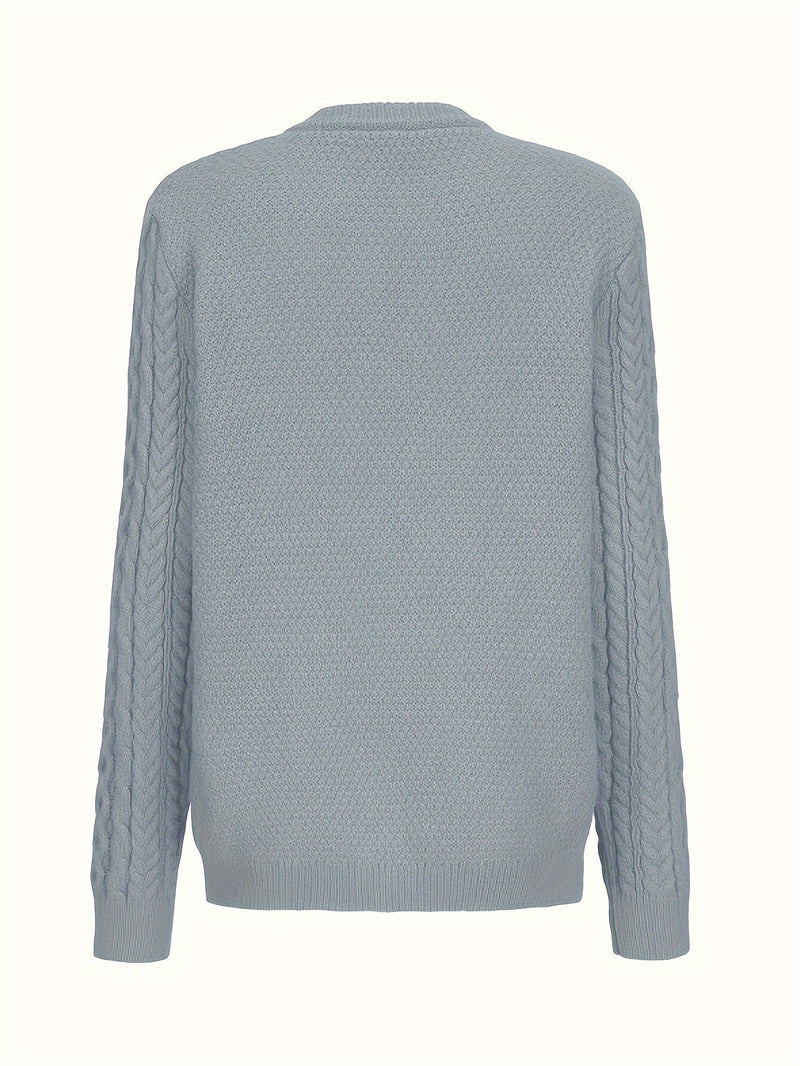 Effen Gebreid Vest met Knoopsluiting en Zakken - Olivia