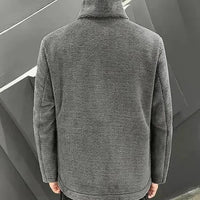 Padded Fleece Jacket with Stand-Up Collar - Arden