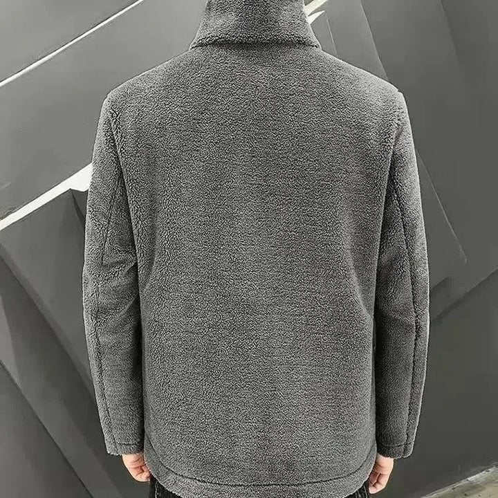 Padded Fleece Jacket with Stand-Up Collar - Arden
